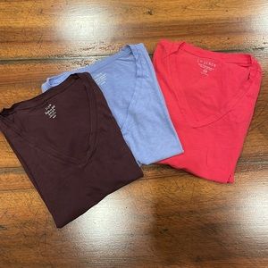 J. CREW bundle | 3 v-neck tshirts | xxs